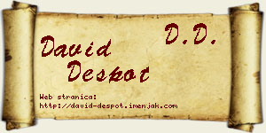 David Despot vizit kartica